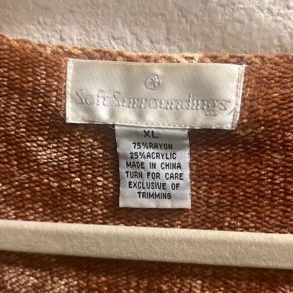 ✨Soft Surroundings Zip Front Embellished Sz XL Jacket Cardigan✨ - Picture 6 of 9